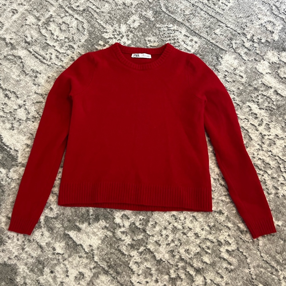 Zara Women's Red Wool Sweater